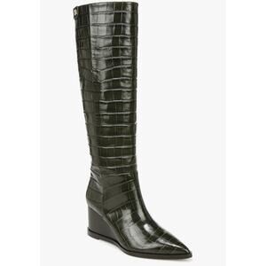 Franco Sarto Women's Estella Pointed Toe Wedge Tall Boot Knee High 8.5